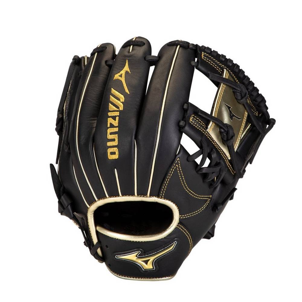 Panske Rukavice Mizuno MVP Prime SE Infield 11.5" Baseball Čierne/Zlate Vypredaj PUGV08214
